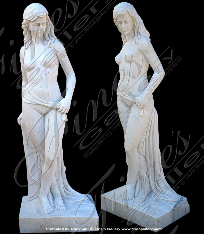 Marble Statues  - White Carrara Female Nude - MS-289