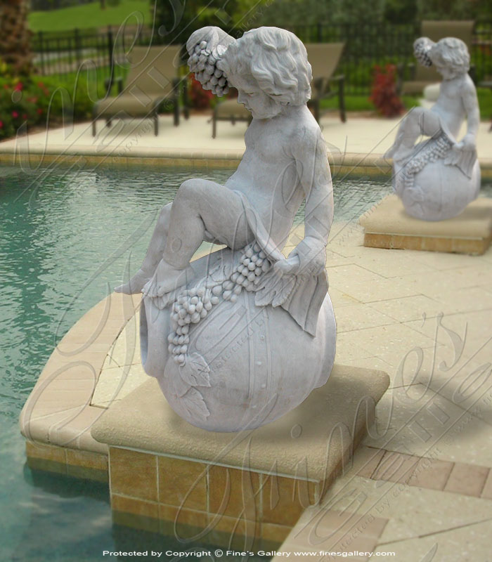 Marble Statues  - White Carrara Marble Child - MS-307