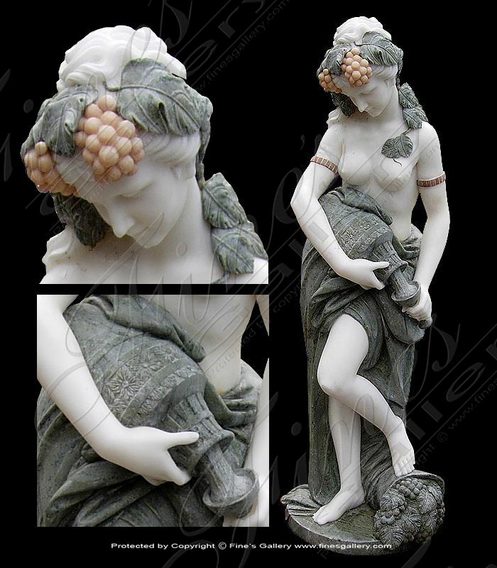 Search Result For Marble Statues  - Roman Belle With Grapes - MS-316
