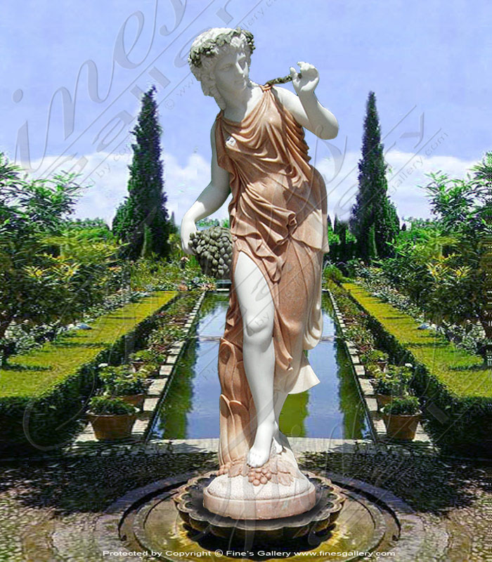 Search Result For Marble Statues  - Roman Belle With Grapes - MS-316