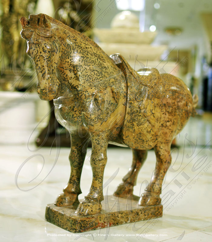 Search Result For Marble Statues  - Antique Jade Horse Statue - MS-318