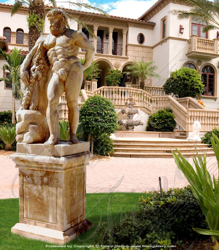 Marble Statues  - Hercules Marble Statue - MS-370