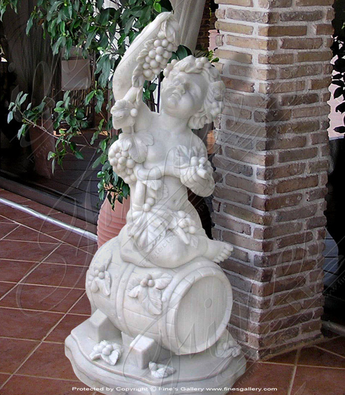 Marble Statues  - Roman Maiden Vase - MS-134