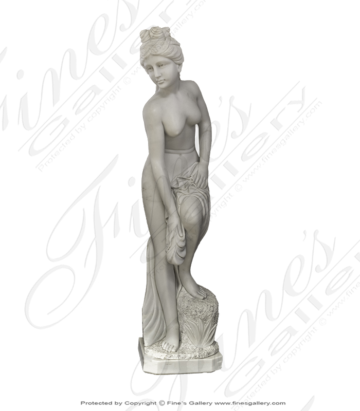 Marble Statues  - Woman With Roses - MS-404