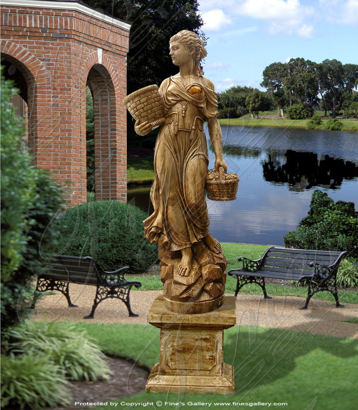 Marble Statues  - Charming Peasant Girl - MS-423