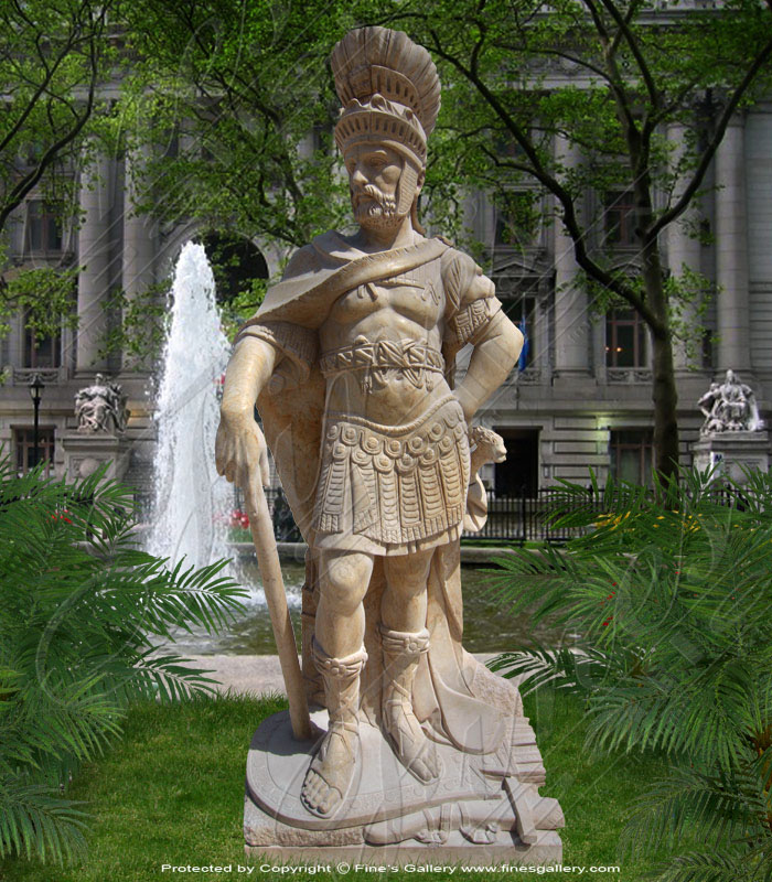 Marble Statues  - Roman Warrior Statue - MS-442