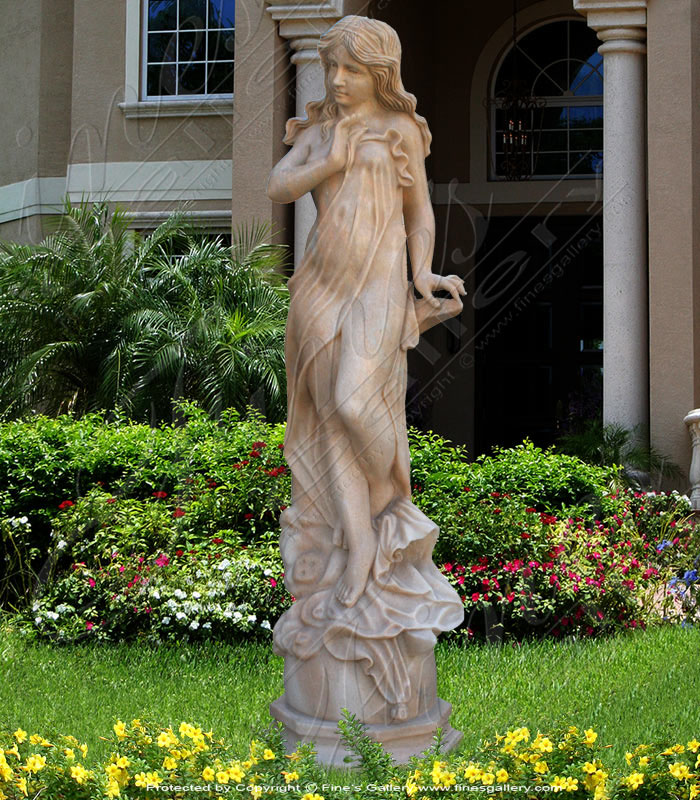Marble Statues  - Rosetta Marble Female Nude - MS-474