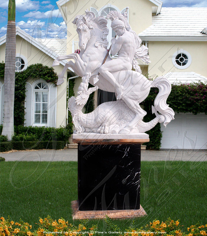 Marble Statues  - Dragon Slayer - MS-498