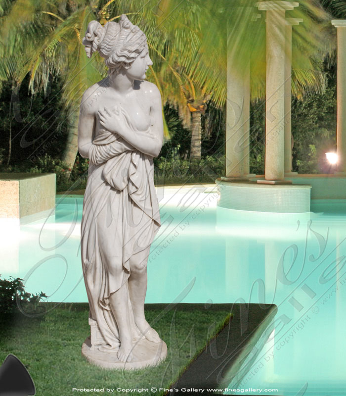 Search Result For Marble Statues  - Marble Bather By Allegrain - MS-410