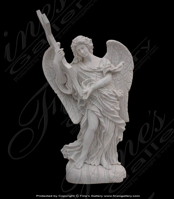 Marble Memorials  - Family Memorial W/Angel - MEM-109