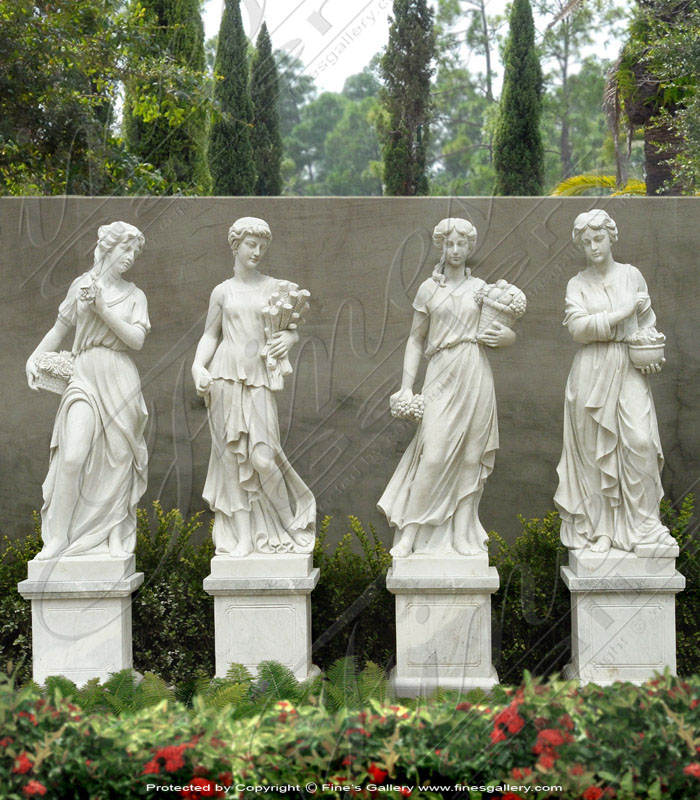 Search Result For Marble Statues  - Four Season Angels - MS-668