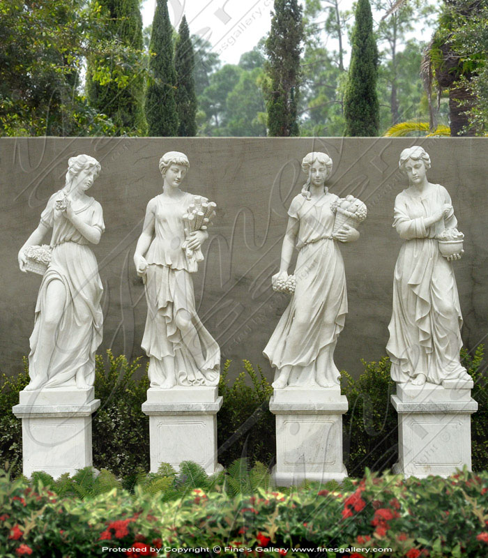 Marble Statues  - Four Seasons Marble Statues - MS-658