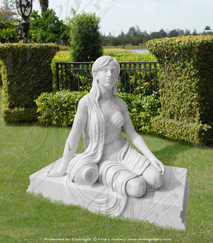 Search Result For Marble Statues  - Roman Maiden Vase - MS-134