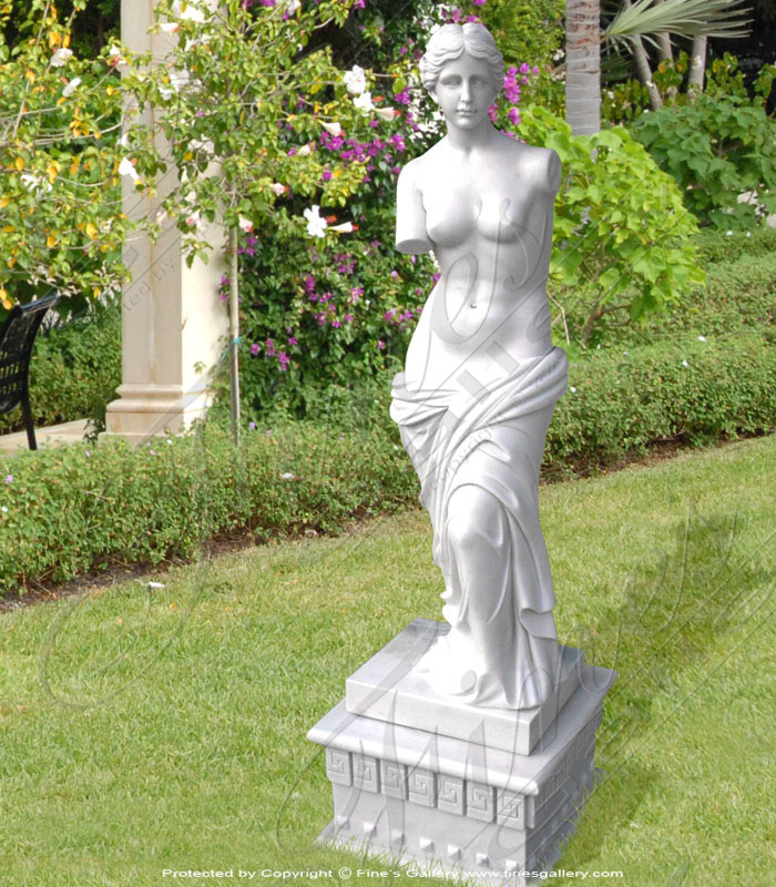 Marble Statues  - White Marble Female Statue - MS-617