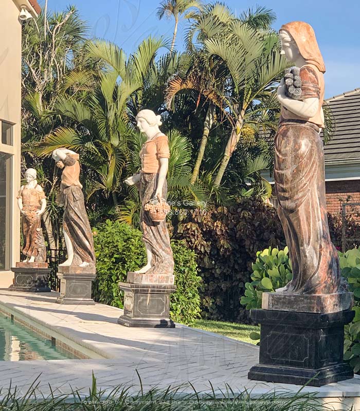 Marble Statues  - Four Seasons Marble Statues - MS-1110