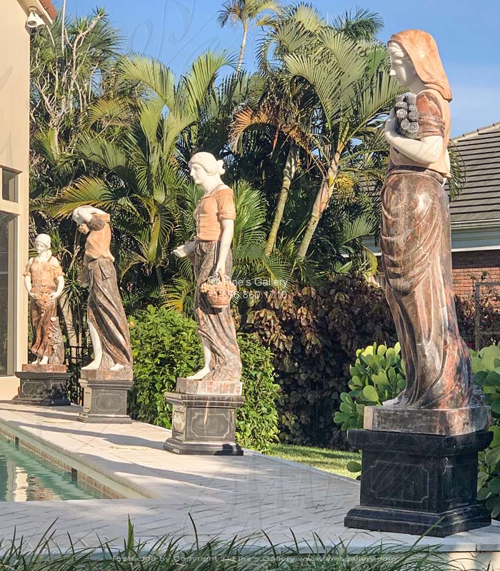 Marble Statues  - Four Seasons Marble Statues - MS-658