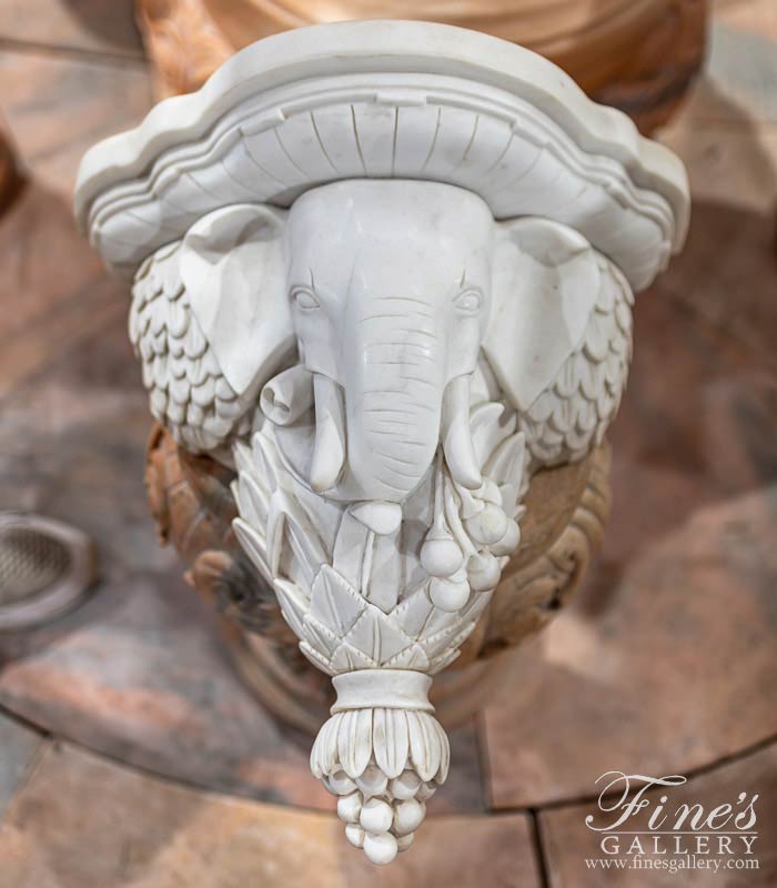 Marble Statues  - Elephant Face Wall Statue - MS-639