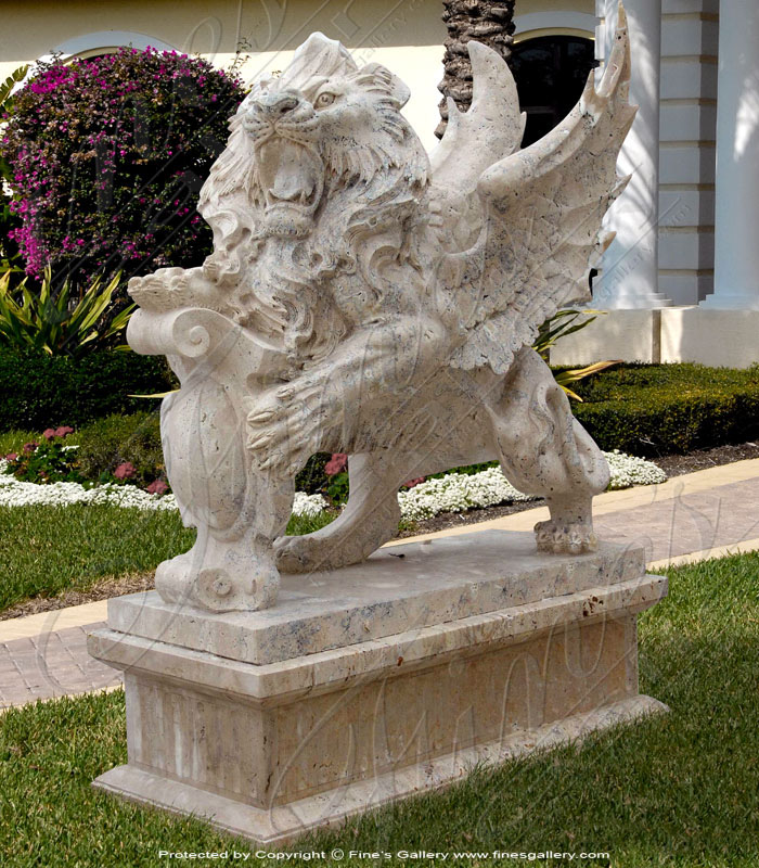 Search Result For Marble Statues  - Marble Chimera Lions - MS-647