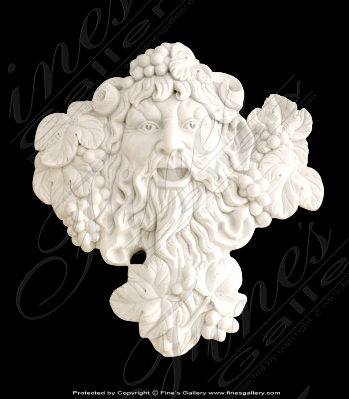 Marble Statues  - Marble Bacchus Wall Mount - MS-676