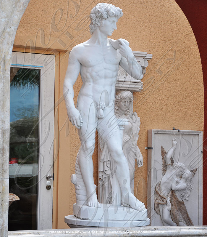 Marble Statues  - White Marble David Statue - MS-890