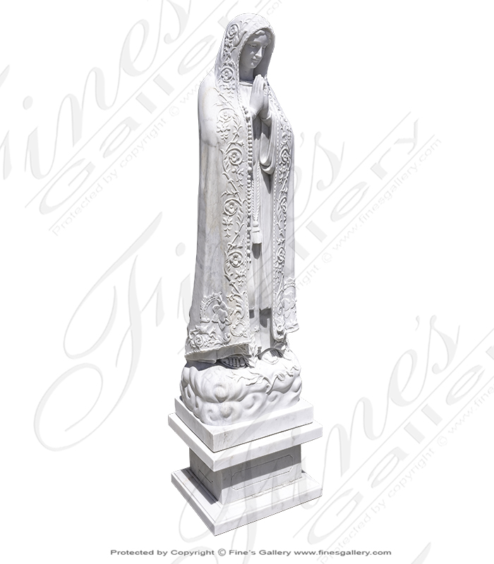 Marble Statues  - Marble Blessed Mother Statue - MS-1102