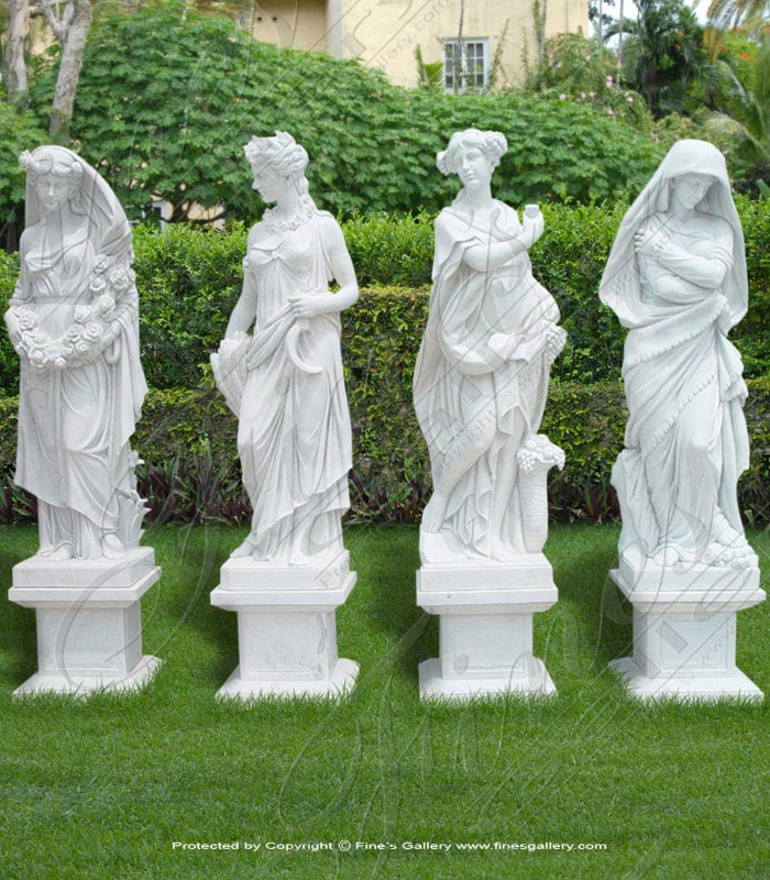 Marble Statues  - Four Seasons Marble Statues - MS-658