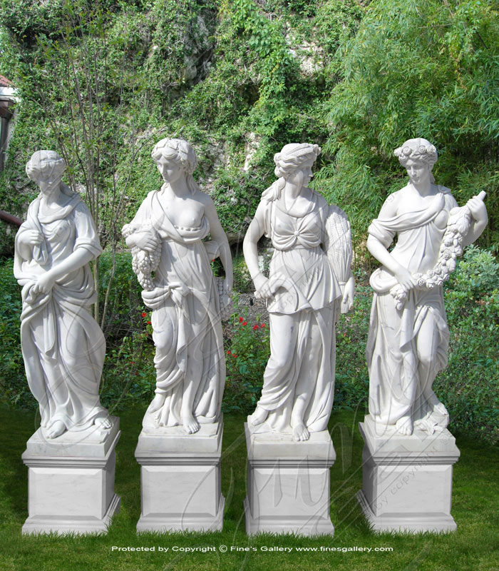 Marble Statues  - Four Seasons Marble Statues - MS-658