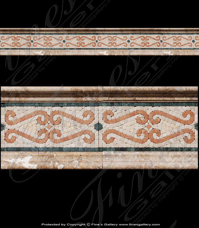 Marble Stones  - Marble Mosaic Wall Border - MST-27