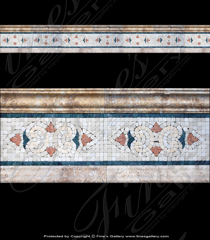 Marble Stones  - Mini Tile Mosaic Border - MST-30