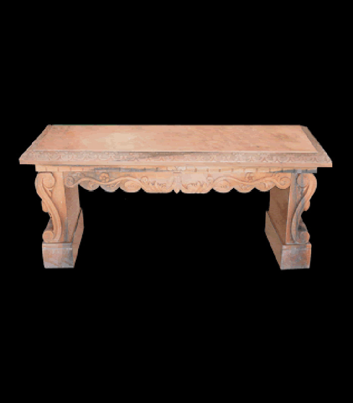 Marble Tables  - Romanesque Marble Bench - MT-110