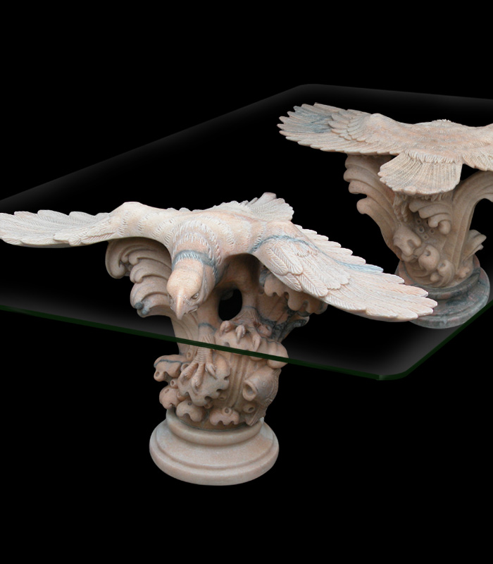 Marble Tables  - Soaring Eagles Marble Table - MT-116