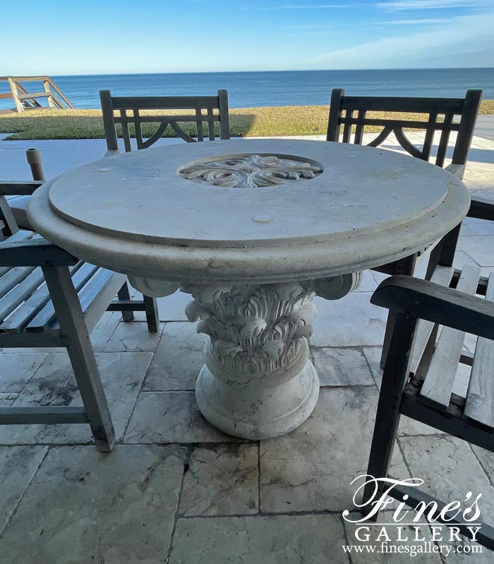 Marble Tables  - Corinthian Capital Marble Table - MT-146