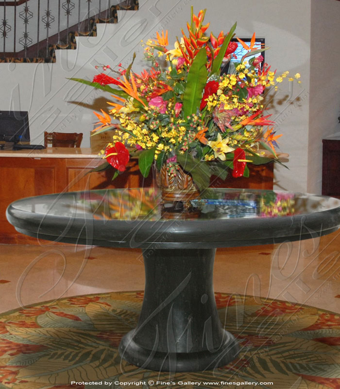 Marble Tables  - Round Black Marble Table - MT-170