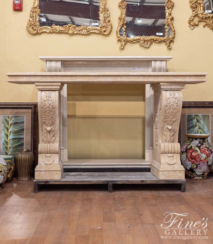 Marble Tables  - Ornate Marble Side Table - MT-183