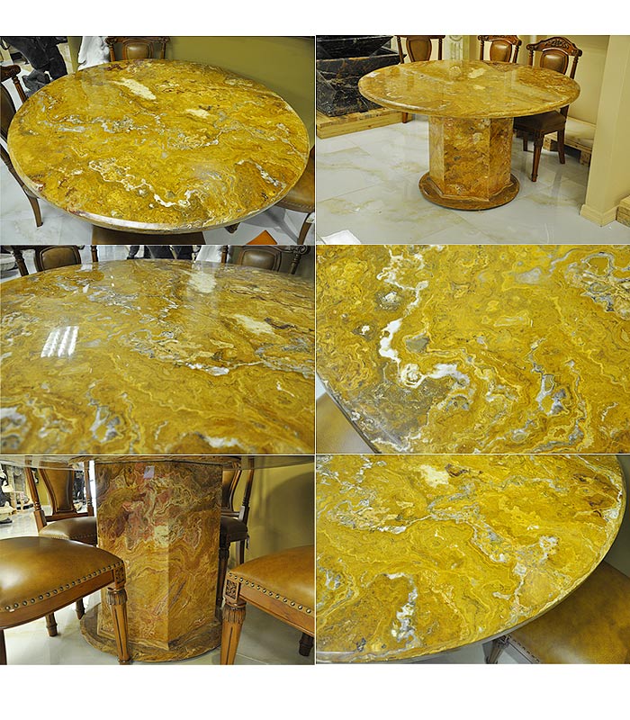 Marble Tables  - Brown Onyx Dining Table - MT-251