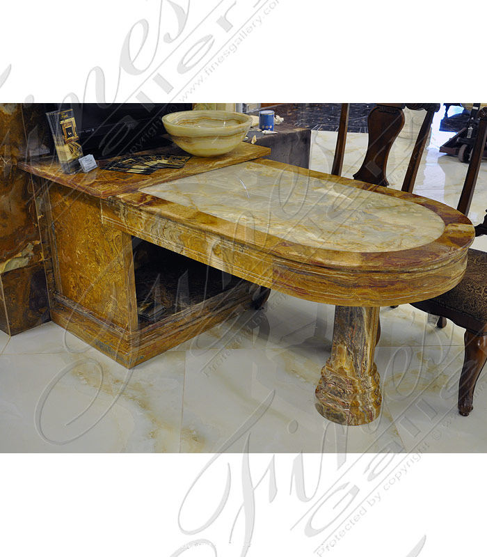 Marble Tables  - Custom Onyx Office Table - MT-261