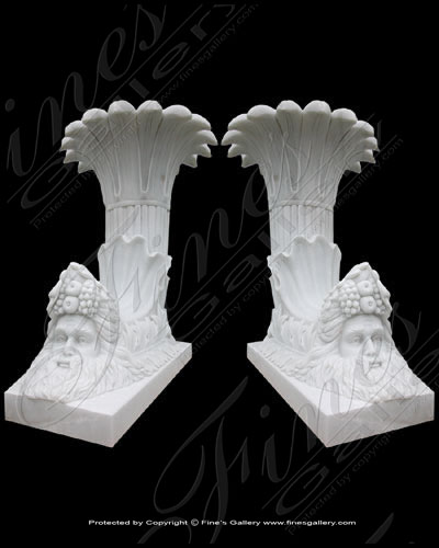 Marble Planters  - White Marble King Planters - MP-102