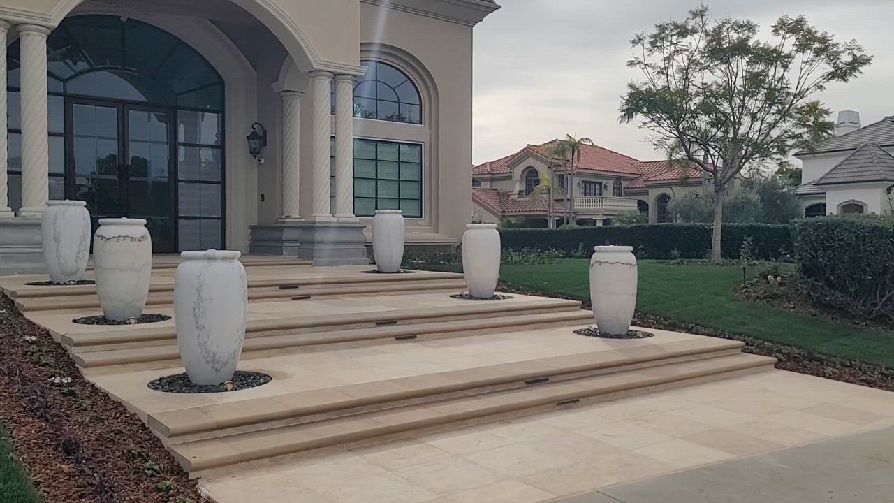 Set of 6 Statuary White Marble Fountains — Model MF-2415 — product video