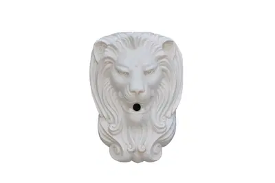 Marble Lion Head Wall Mount - Elegant Outdoor Water Feature for Garden and Patio Decor