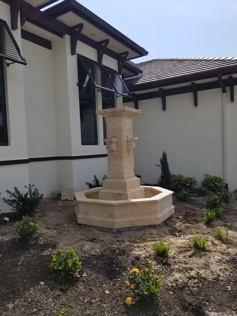 Coastal Style Fountain Installation in Florida