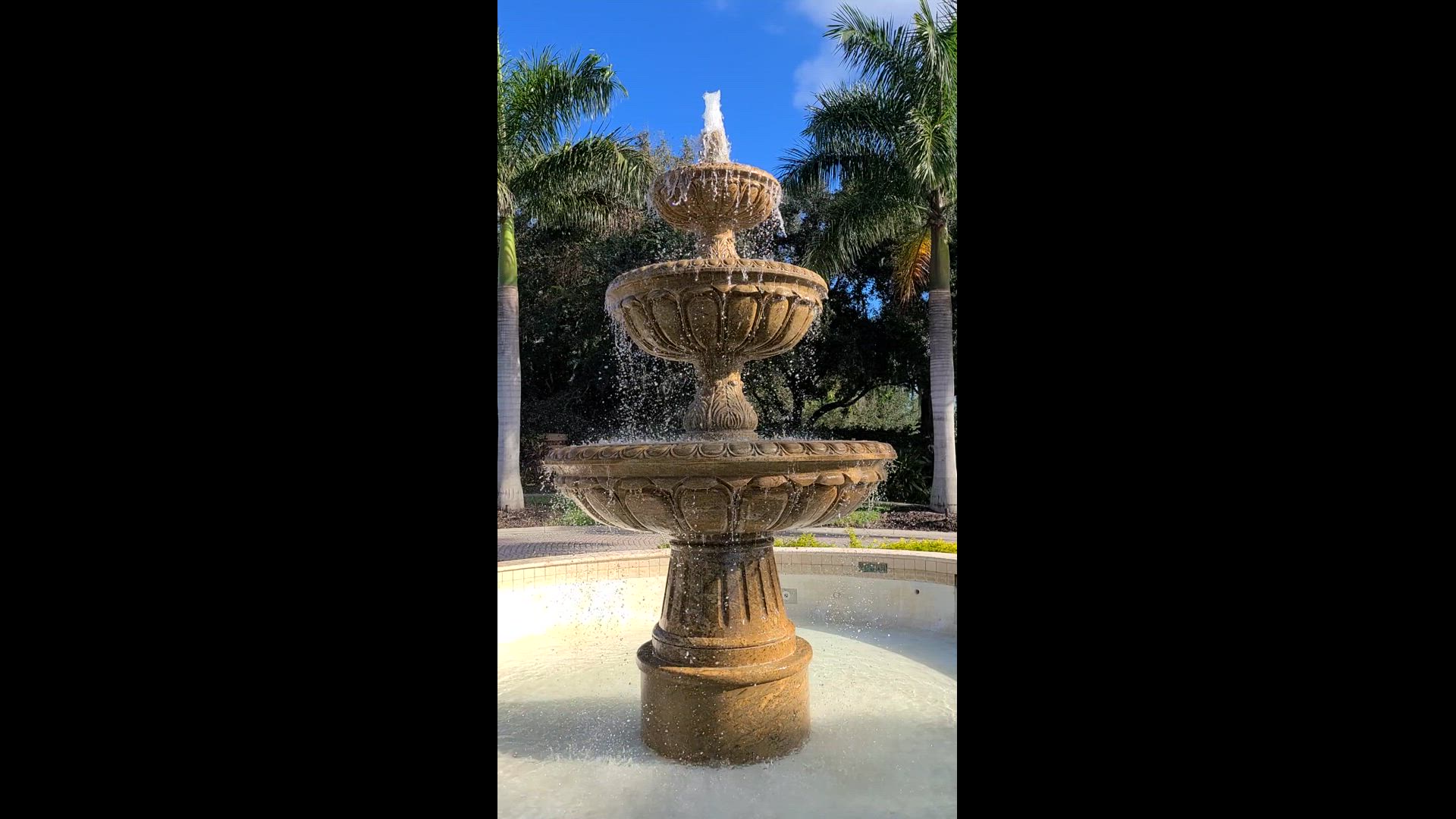 Majestic Three Tiered Fountain in Antique Gold Granite — Model MF-2153 — product video