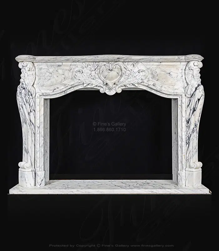 Rare French Style Mantel in Exotic Arabascato Corchia Gold Marble — Model MFP-2656 — product video