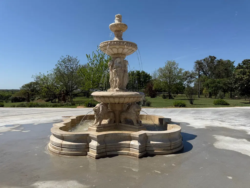 Monumental Italian Style Fountain in Classic Light Travertine