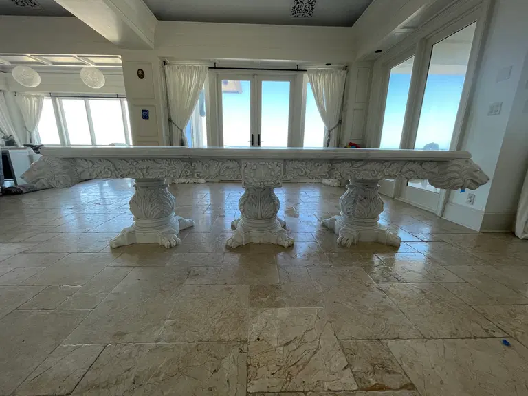 Bespoke Dining Table in Statuary Marble