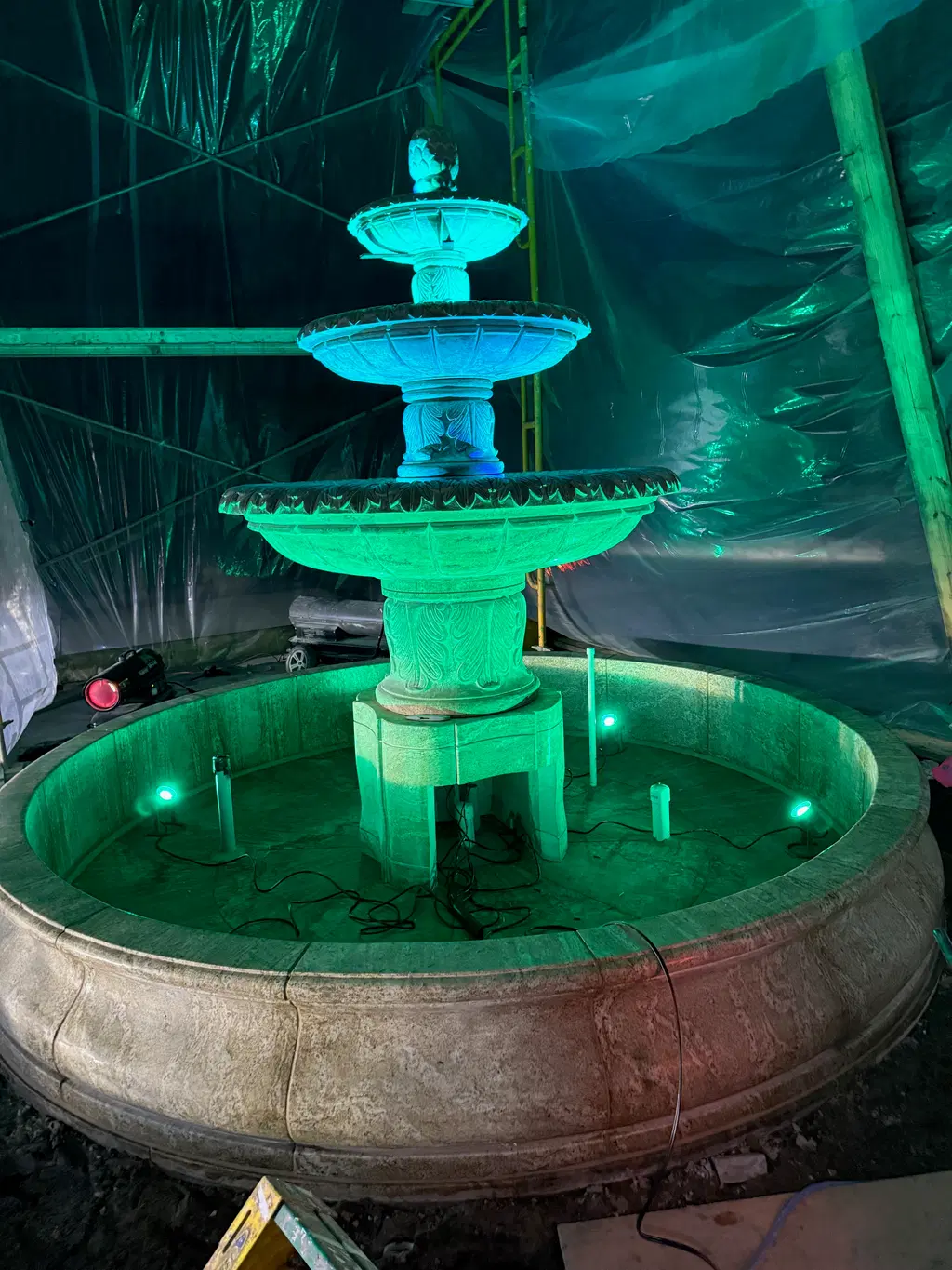 Granite Fountain Installation in Michigan USA