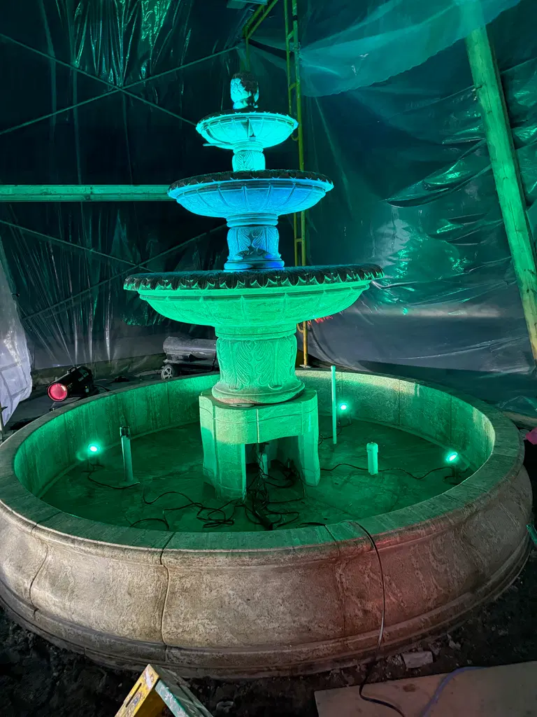 Granite Fountain Installation in Michigan USA