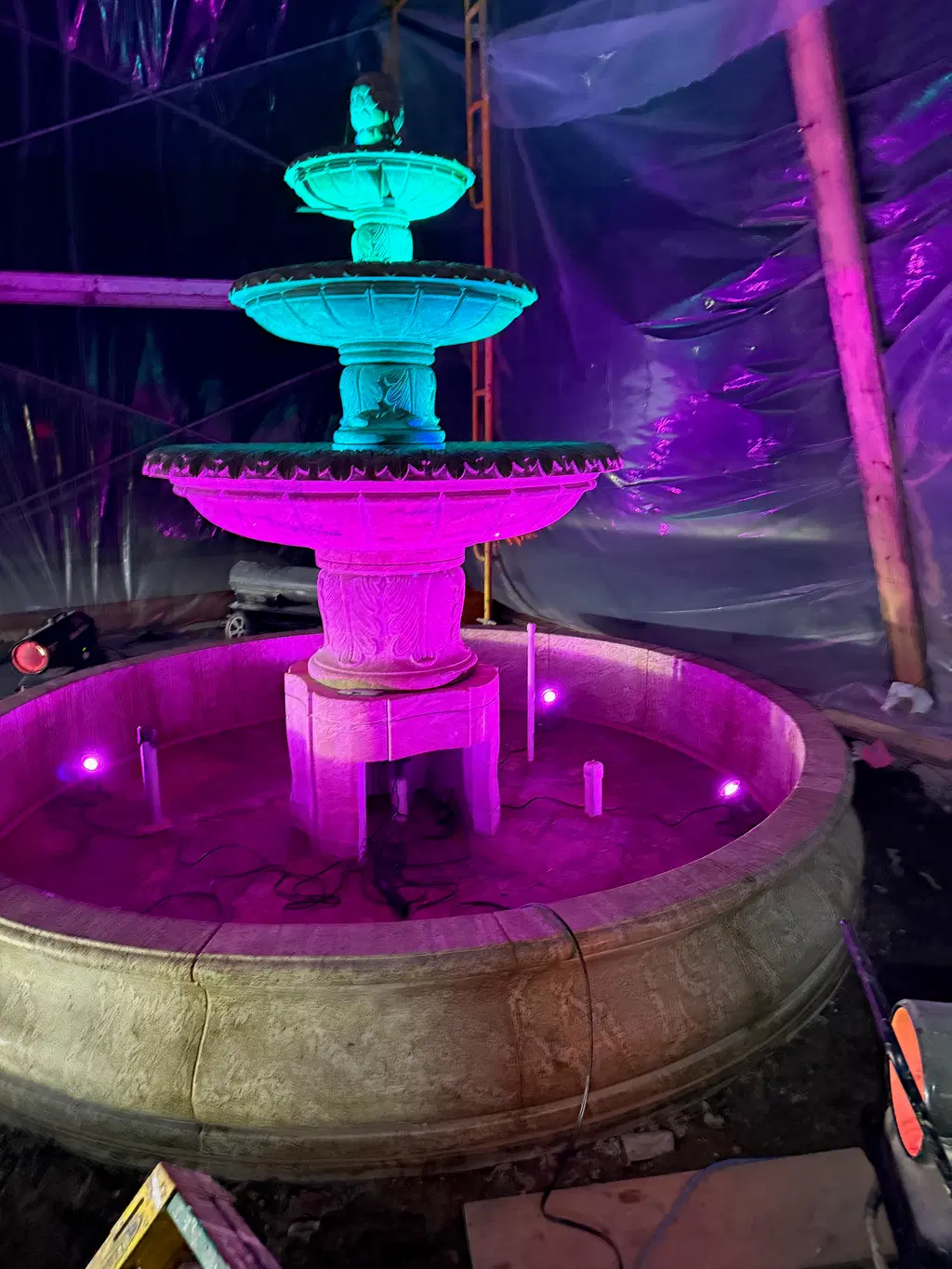 Granite Fountain Installation in Michigan USA