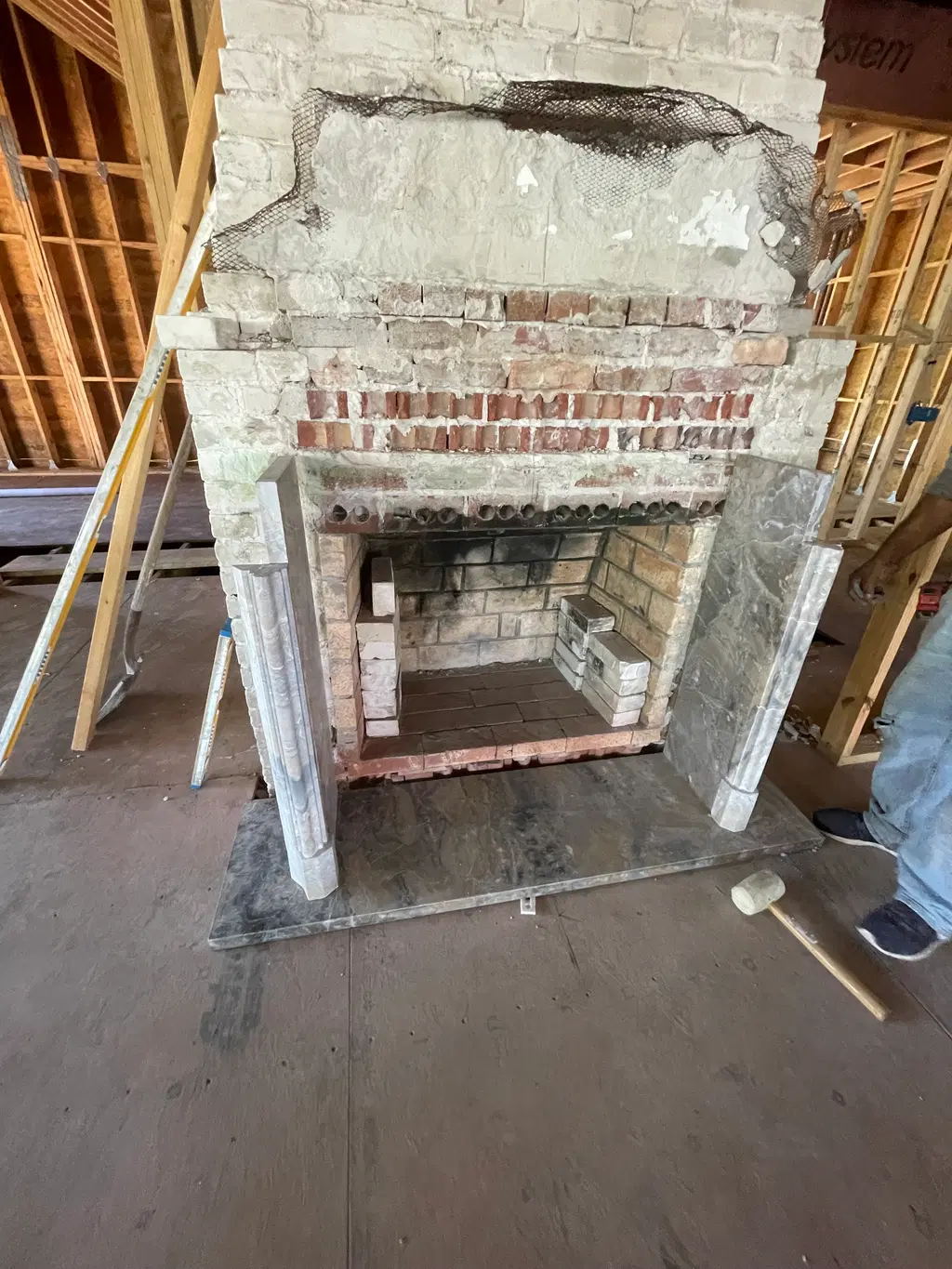 Marble Mantel Install for the Late Kirsty Alley