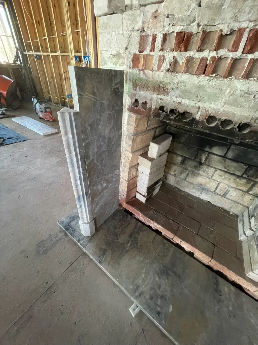 Marble Mantel Install for the Late Kirsty Alley