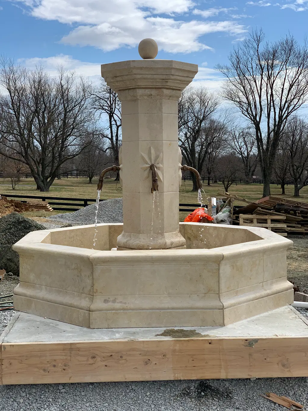 French Countryside Fountain Installation